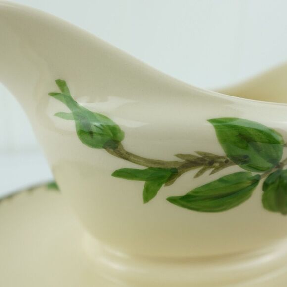 Franciscan Desert Rose Gravy Boat Underplate Attached Flying F 1979 - 1984 - Picture 8 of 13